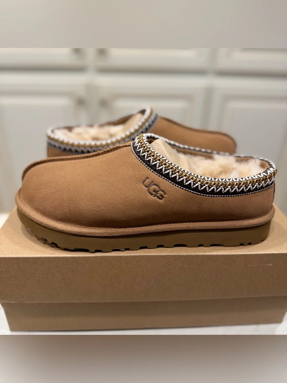 UGG • Tasman II • Chestnut Suede Slip-On Clog with Contrast Trim • NWT - Picture 3 of 6